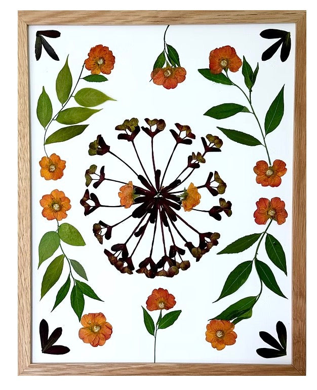 Save-The-Date: Bad Ass Honey Pressed Flower Collages