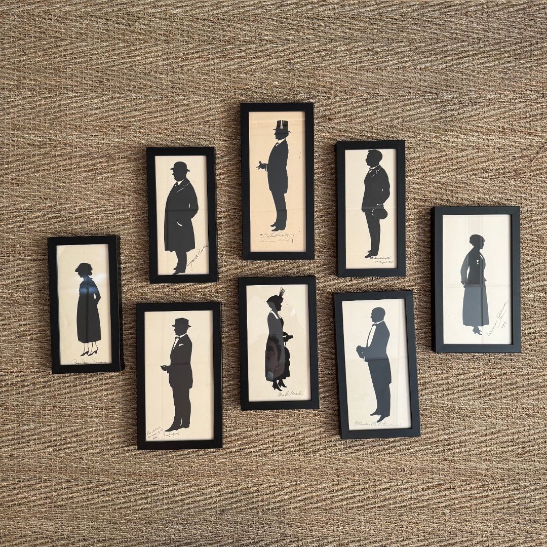 Set of Eight Artists & Writers Silhouettes by Beatrix Sherman