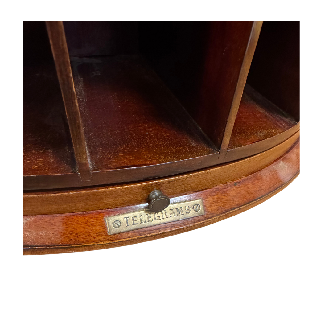 A 19th C. Country House Mailbox with Custom Brass Wall Bracket