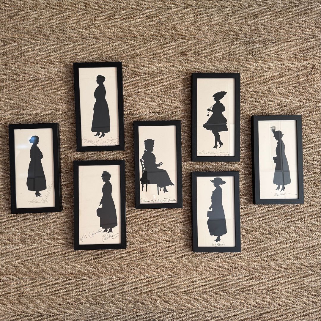 Set of Seven Silhouettes of Socialites II by Beatrix Sherman