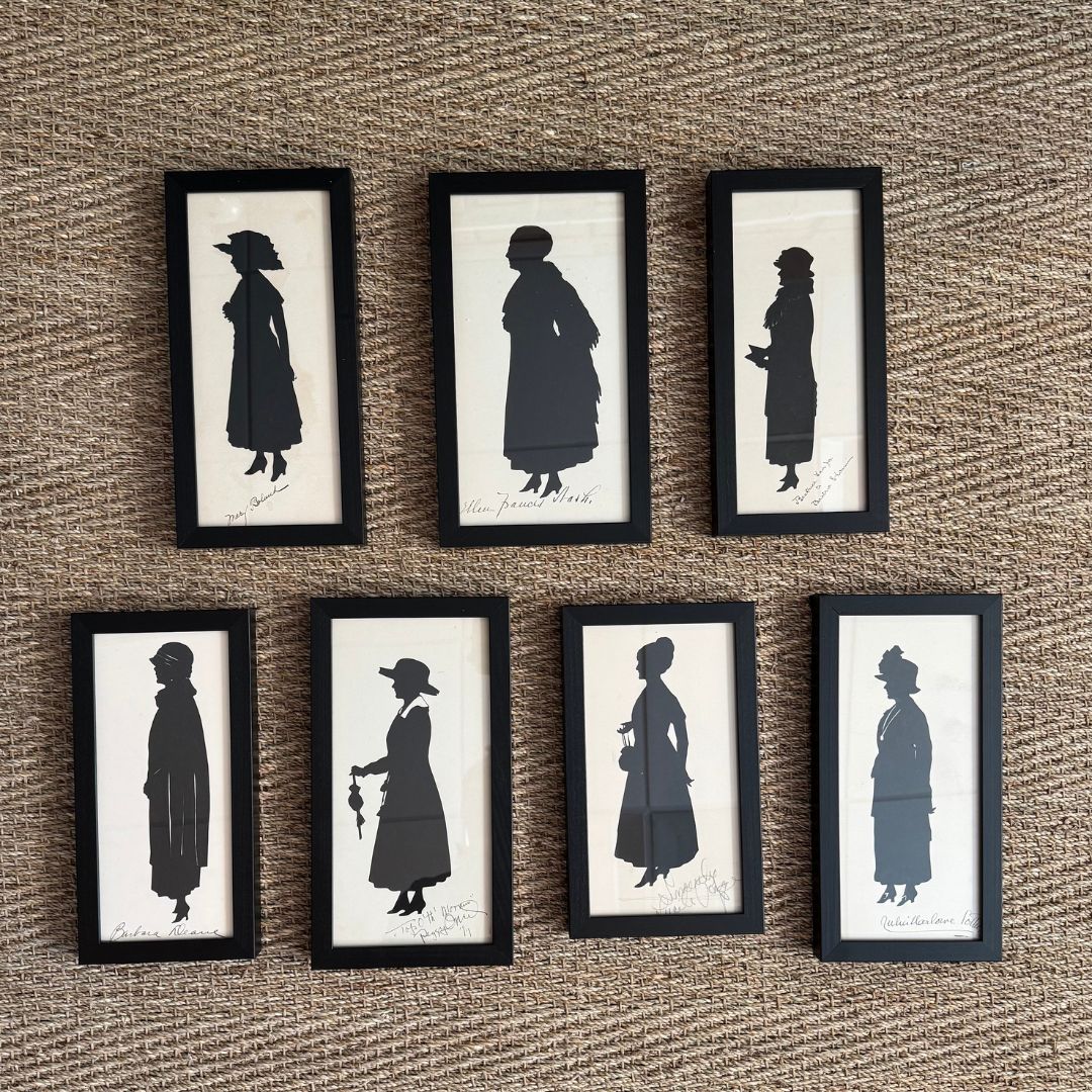 Set of Seven Silhouettes of Actresses III by Beatrix Sherman