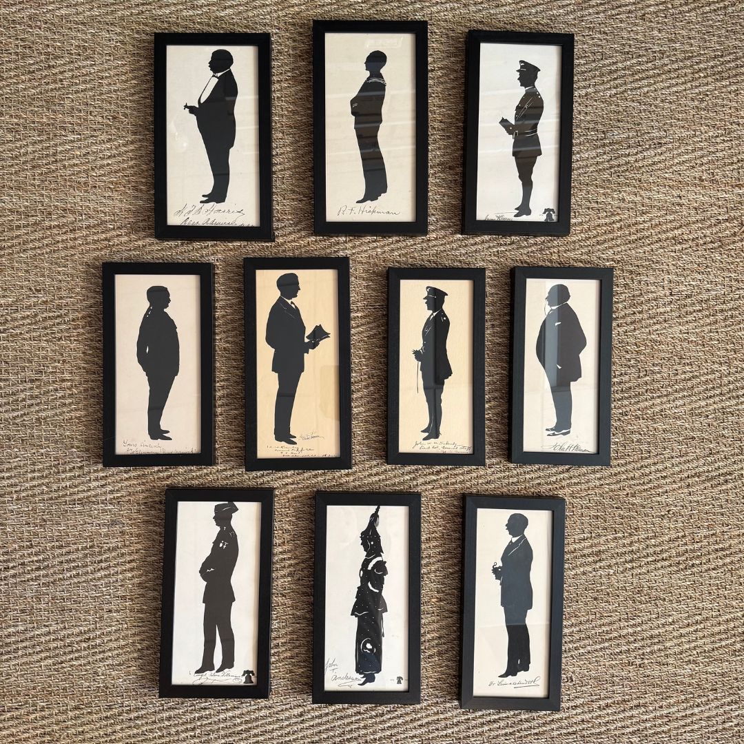 Set of Ten Notable Military Silhouettes by Beatrix Sherman
