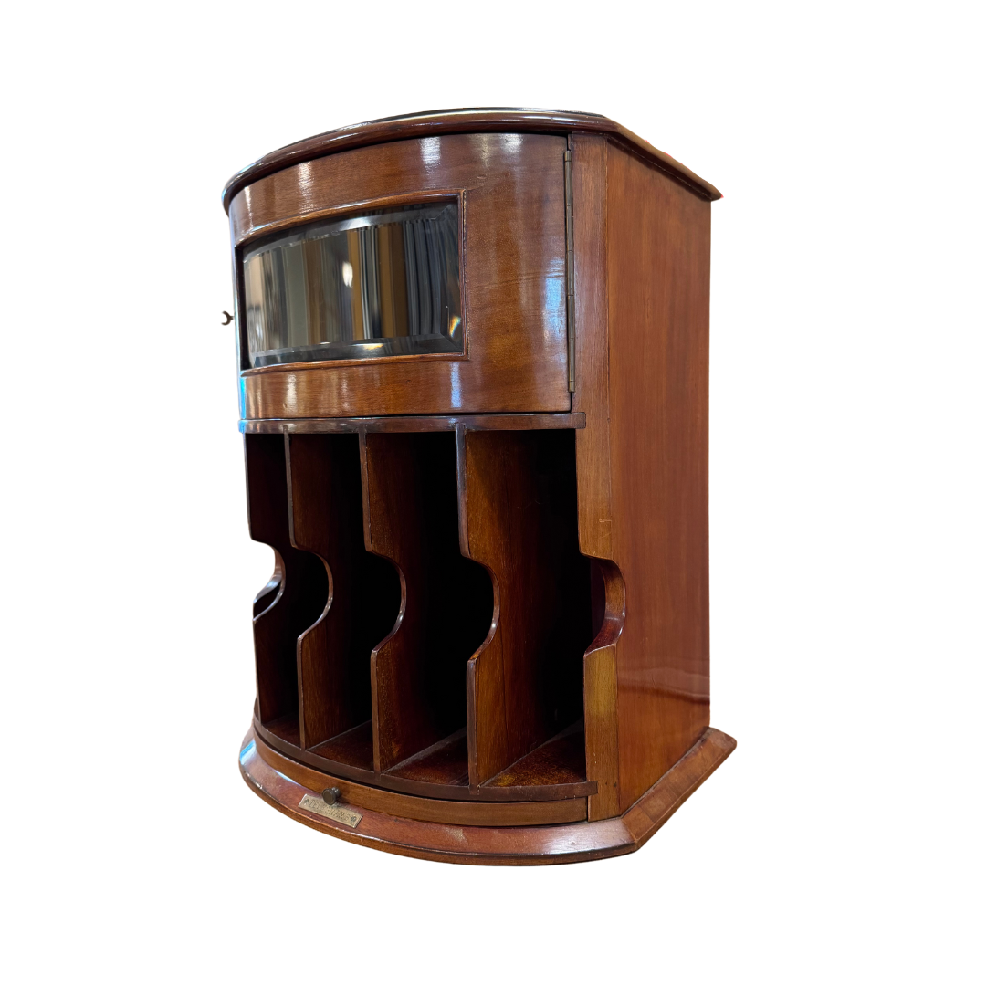 A 19th C. Country House Mailbox with Custom Brass Wall Bracket