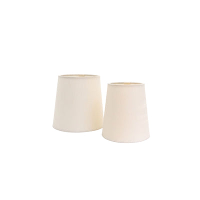 Linen Candle-Clip Lampshade with Rolled Edge | Newport Lamp And Shade | Located in Newport, RI