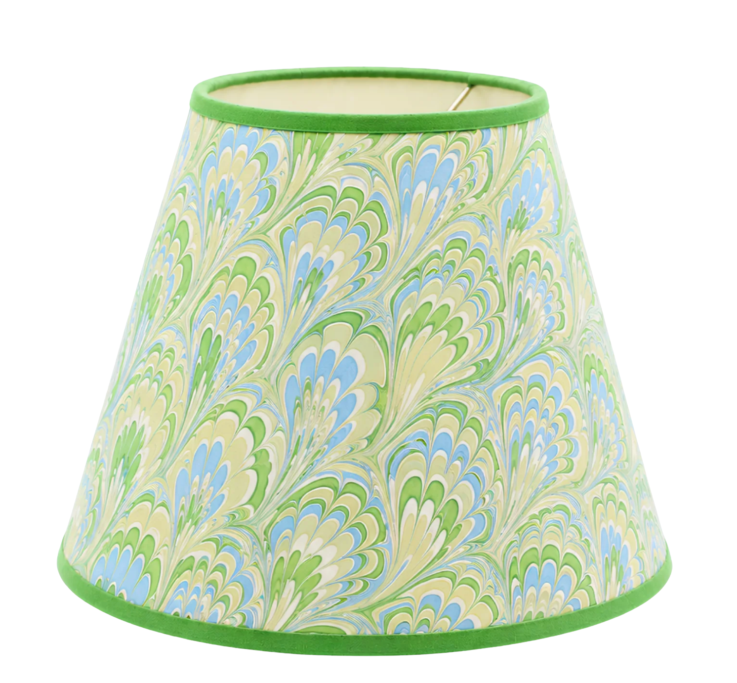 10 inch Marbled Paper Lampshade in Green