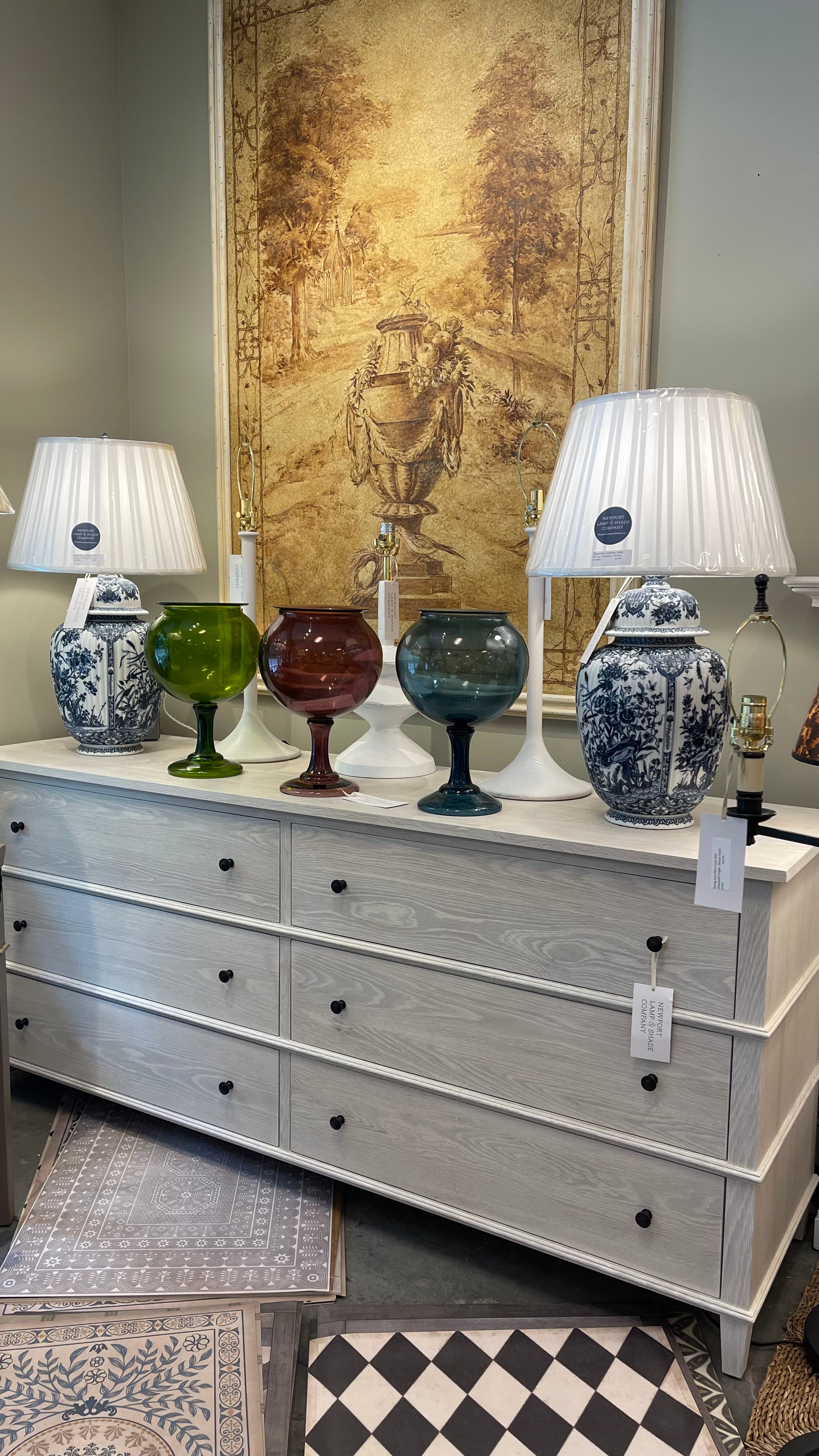 Hand-Blown Glass Leech Bowls | Newport Lamp And Shade | Located in Newport, RI