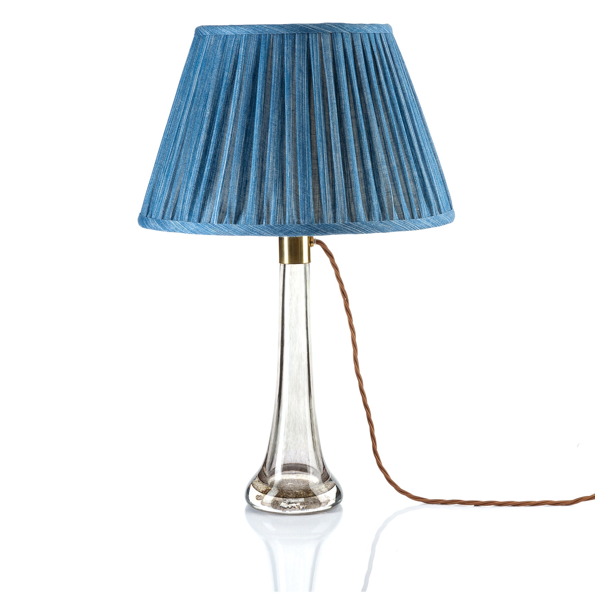 18" Fermoie Lampshade - Plain Linen in Sacre Bleu - Newport Lamp & Shade Company