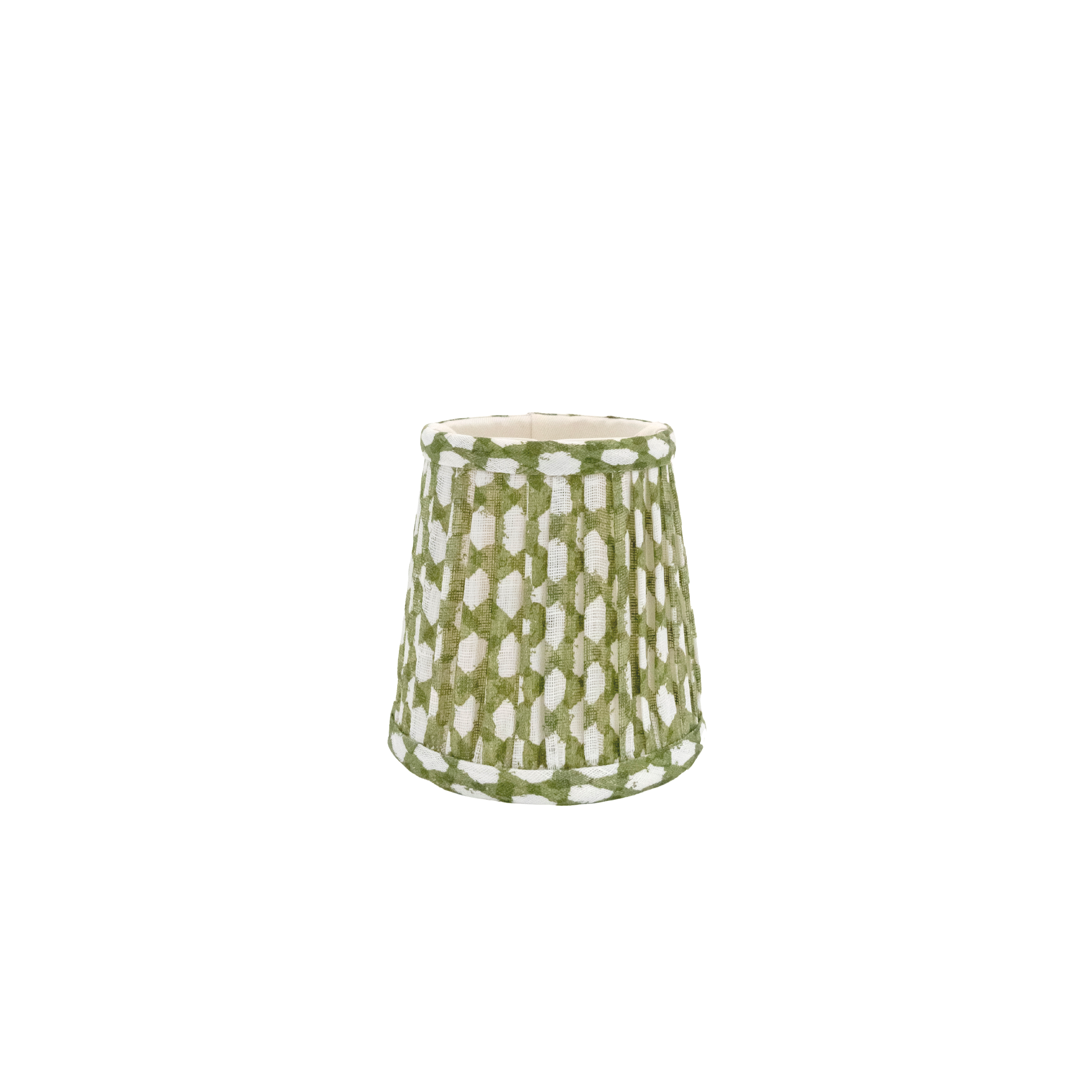 4.5" Fermoie Lampshade - Wicker in Green - Newport Lamp & Shade Company