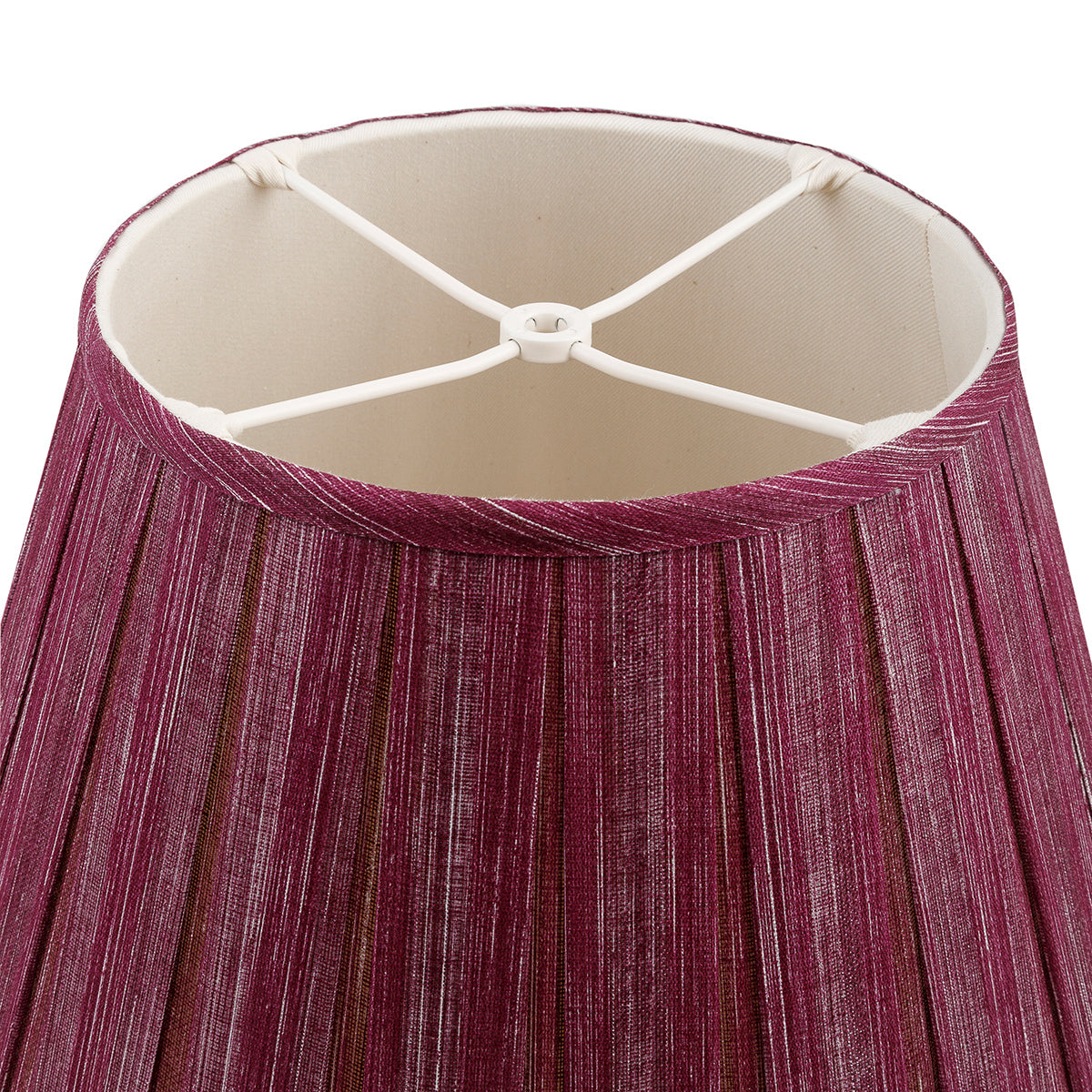 Fermoie Lampshade - Plain Linen in Back to the Fuchsia - Box Pleat - Newport Lamp & Shade Company
