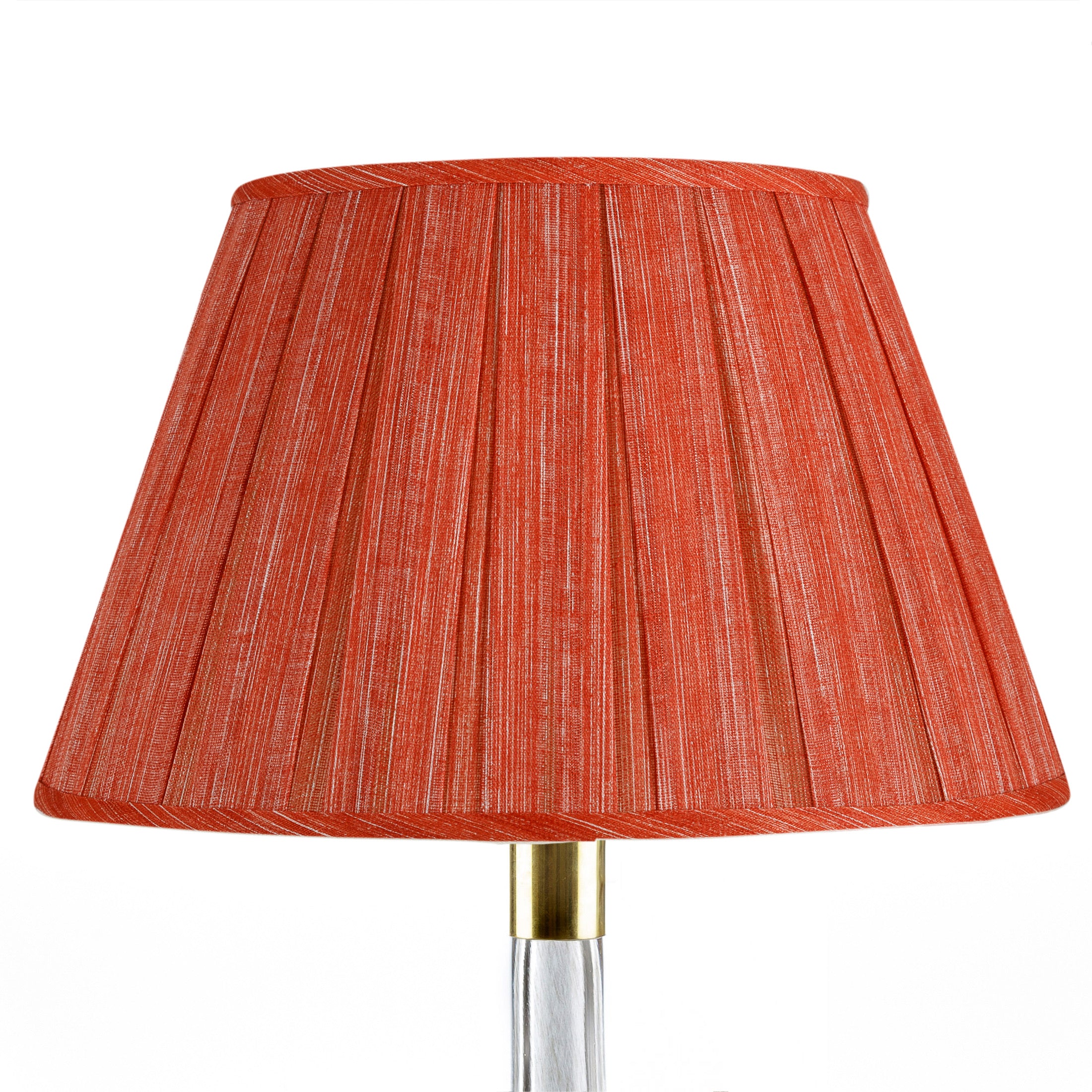 Fermoie Lampshade - Plain Linen in Fresco - Box Pleat - Newport Lamp & Shade Company