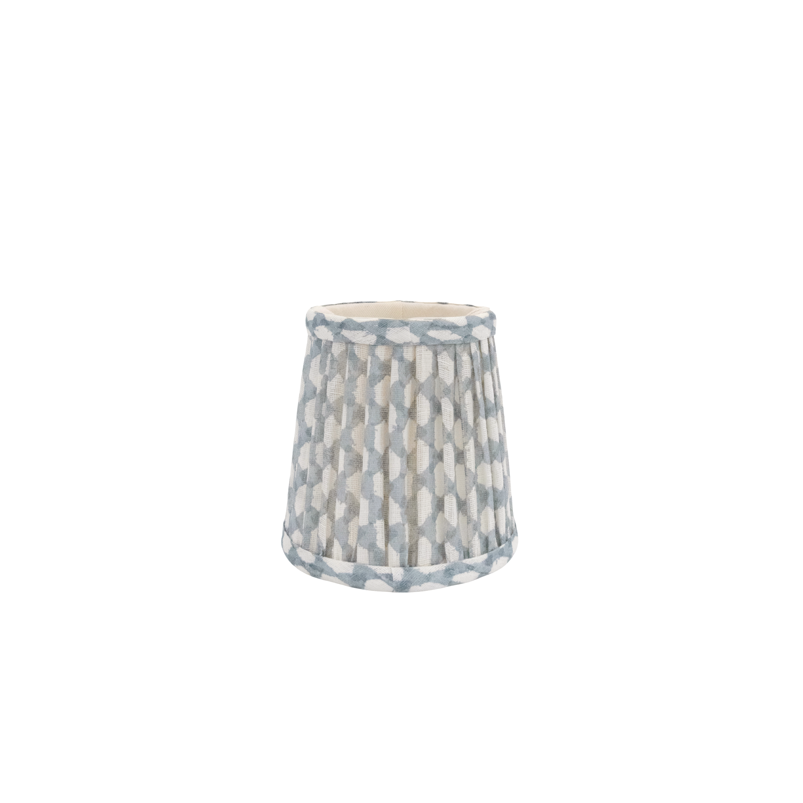 4.5" Fermoie Lampshade - Wicker in Light Blue - Newport Lamp & Shade Company
