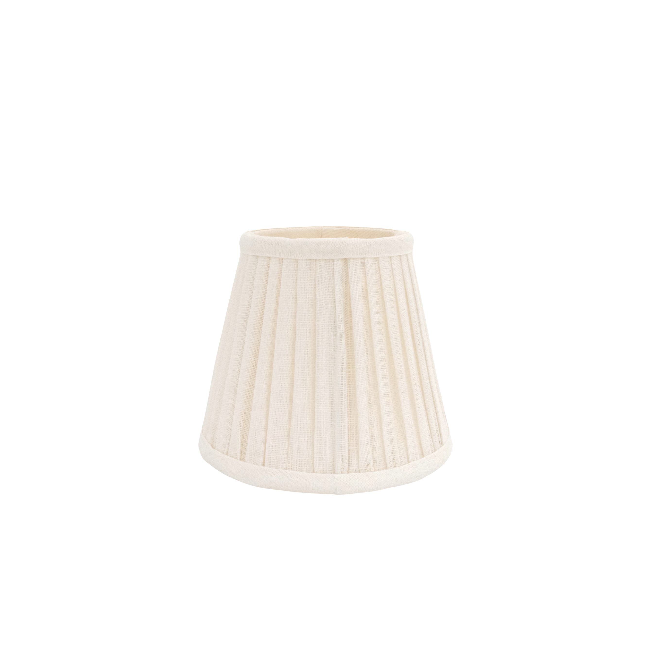 6" Fermoie Lampshade - Plain Linen in Ivory - Newport Lamp & Shade Company
