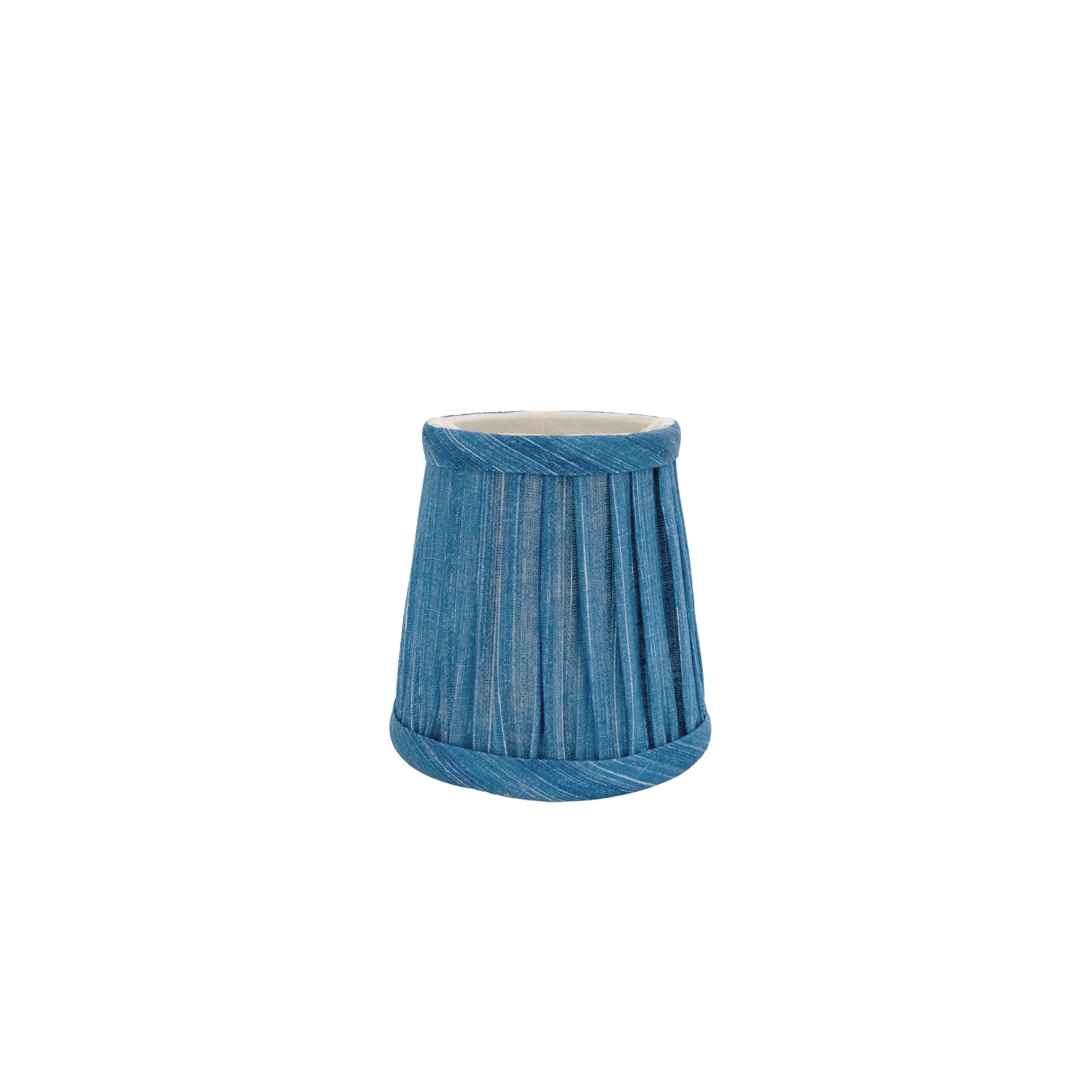 4.5" Fermoie Lampshade - Plain Linen in Sacre Bleu - Newport Lamp & Shade Company