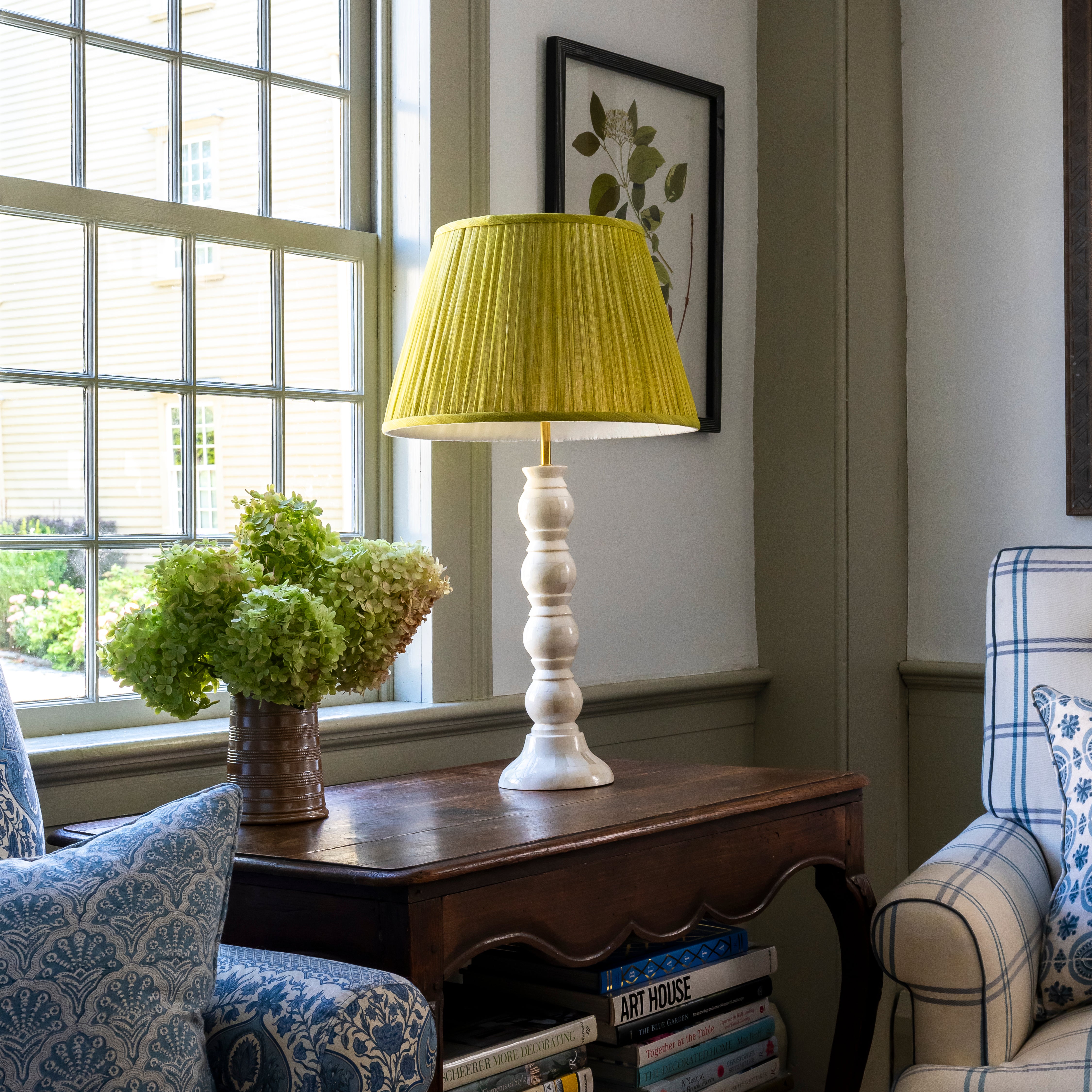 Assam Bone Inlay Table Lamp by Penny Morrison - Newport Lamp & Shade Company