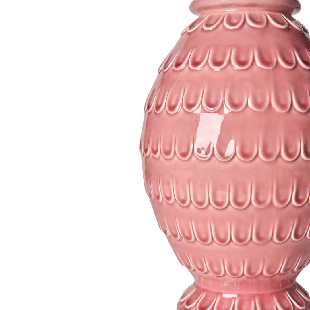 Tamera Ceramic Table Lamp Base in Pink by Penny Morrison - Newport Lamp & Shade Company