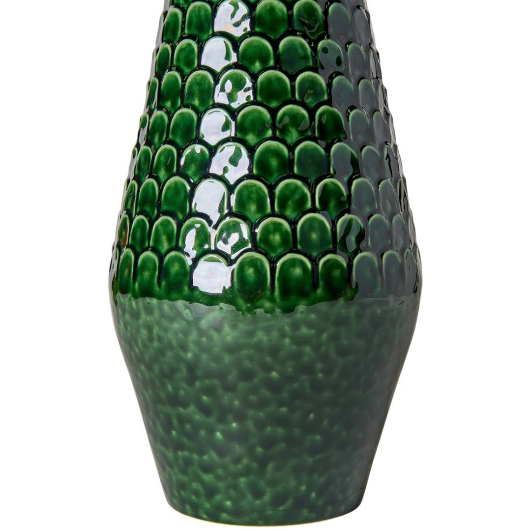 Comporta Ceramic Table Lamp Base in Green by Penny Morrison - Newport Lamp & Shade Company