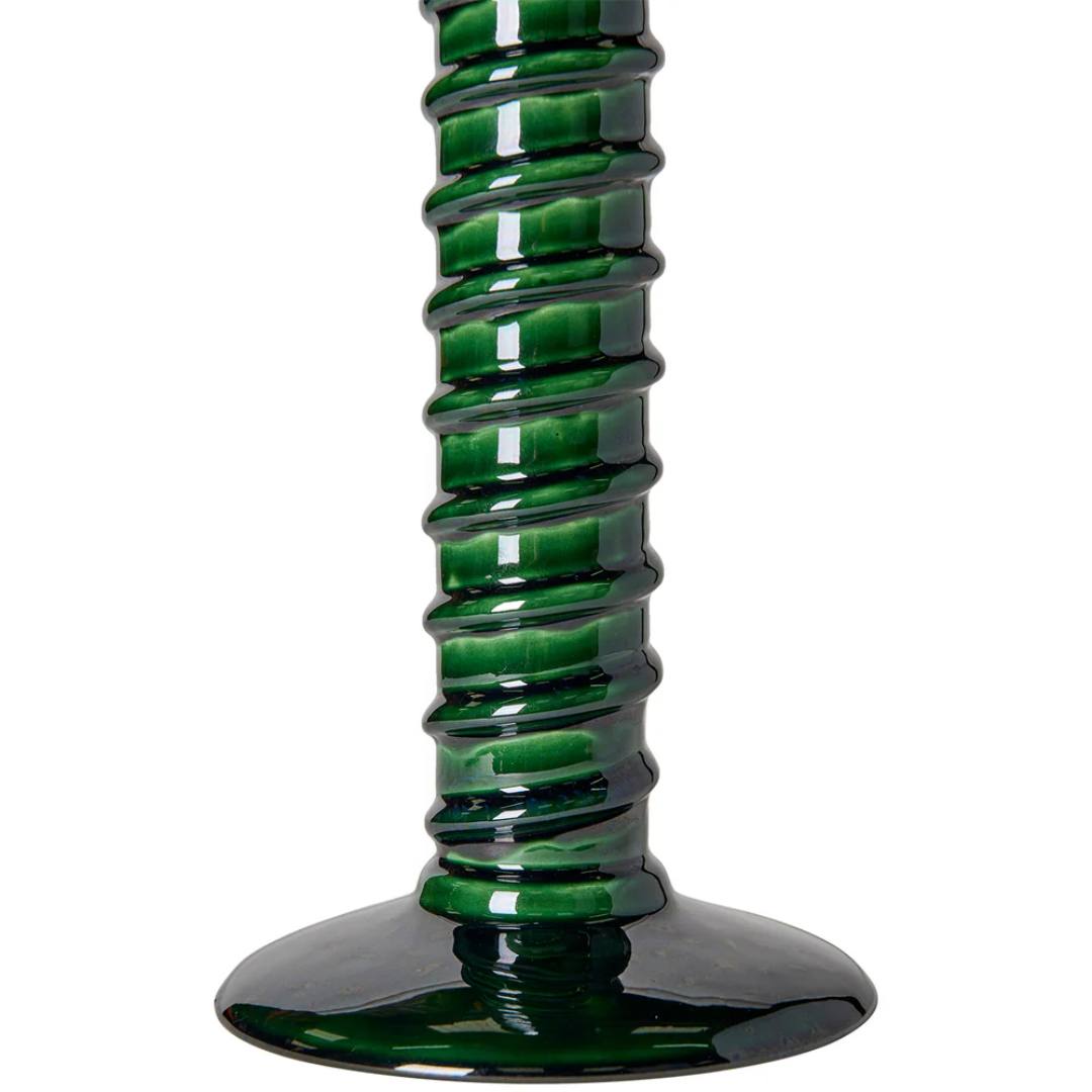 Torca Ceramic Table Lamp Base in Green by Penny Morrison - Newport Lamp & Shade Company