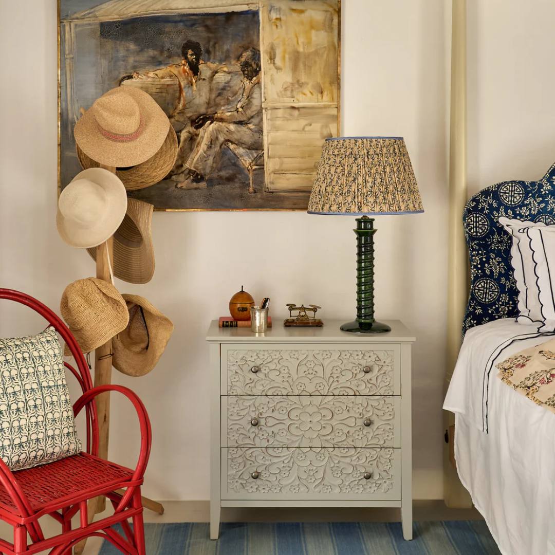 Torca Ceramic Table Lamp Base in Green by Penny Morrison - Newport Lamp & Shade Company