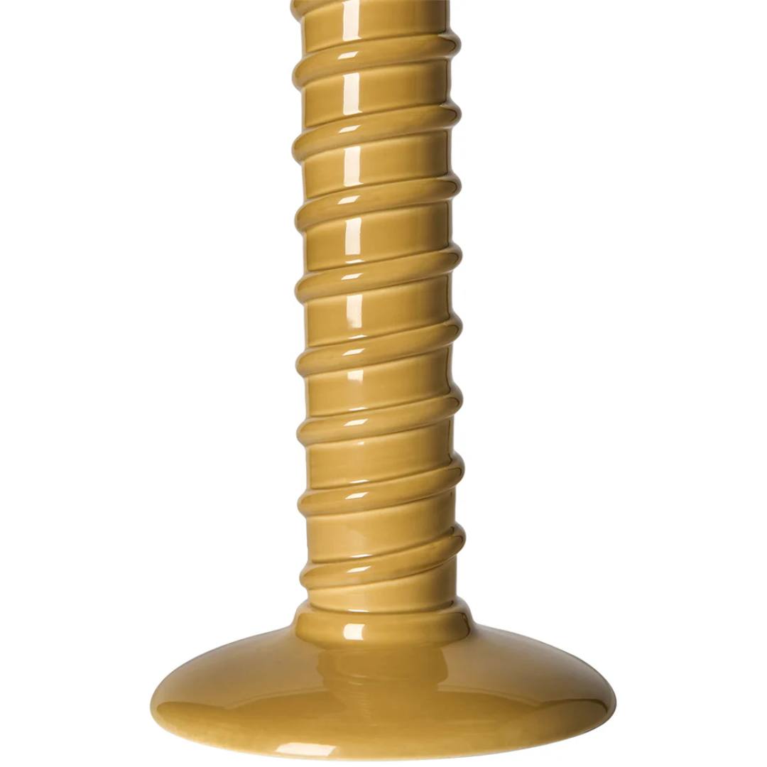 Torca Ceramic Table Lamp Base in Mustard by Penny Morrison - Newport Lamp & Shade Company