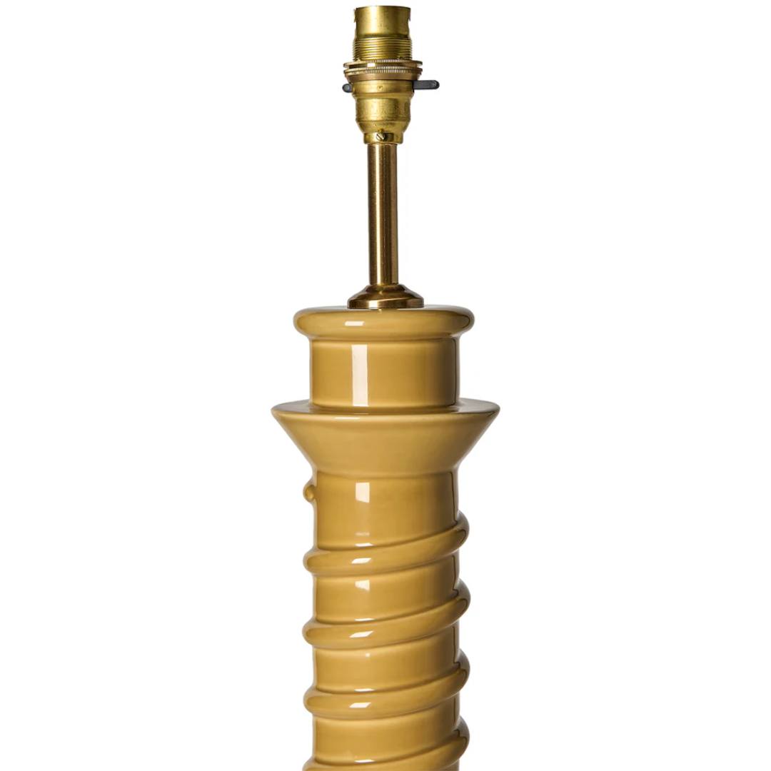 Torca Ceramic Table Lamp Base in Mustard by Penny Morrison - Newport Lamp & Shade Company