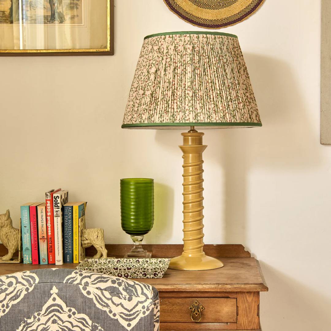 Torca Ceramic Table Lamp Base in Mustard by Penny Morrison - Newport Lamp & Shade Company