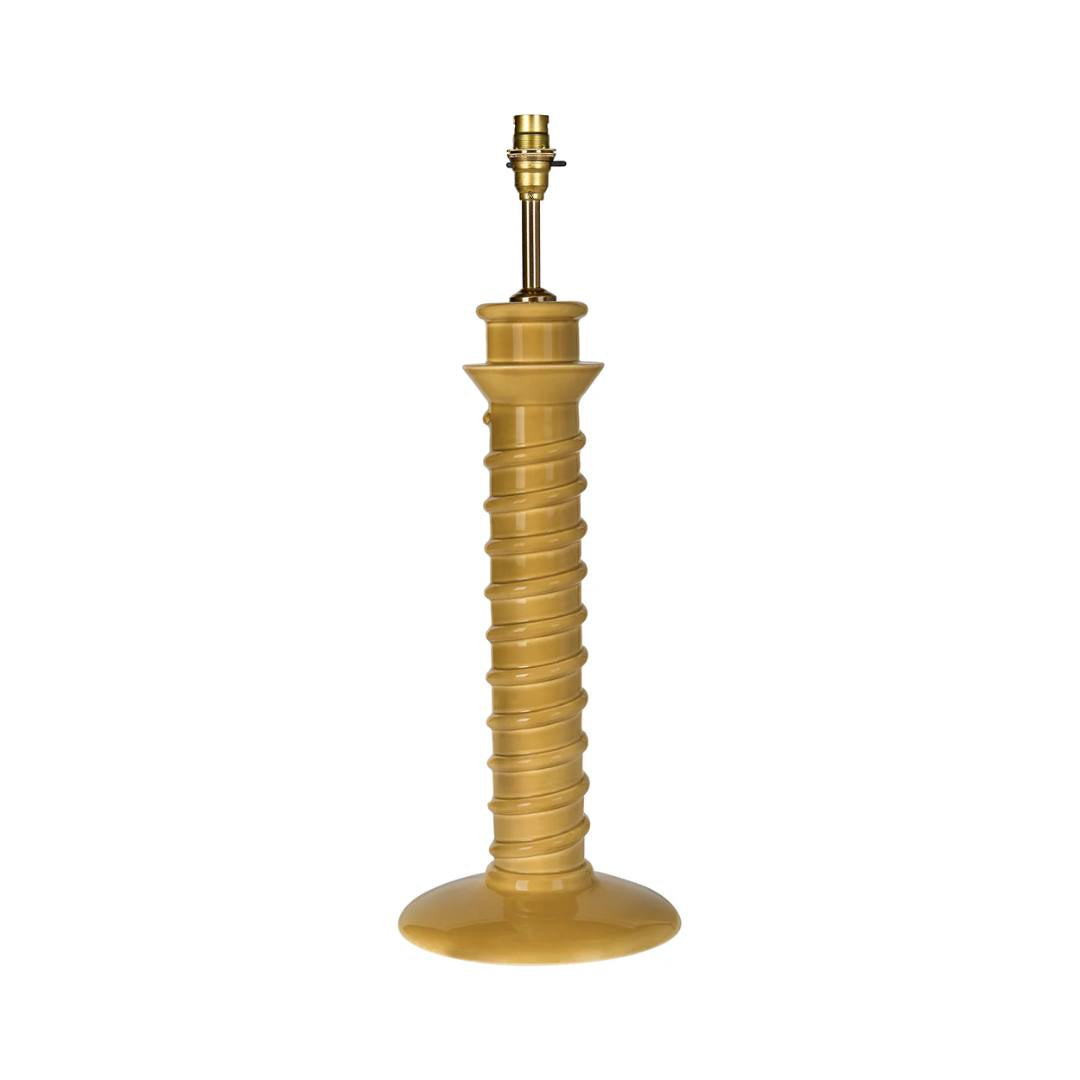 Torca Ceramic Table Lamp Base in Mustard by Penny Morrison - Newport Lamp & Shade Company