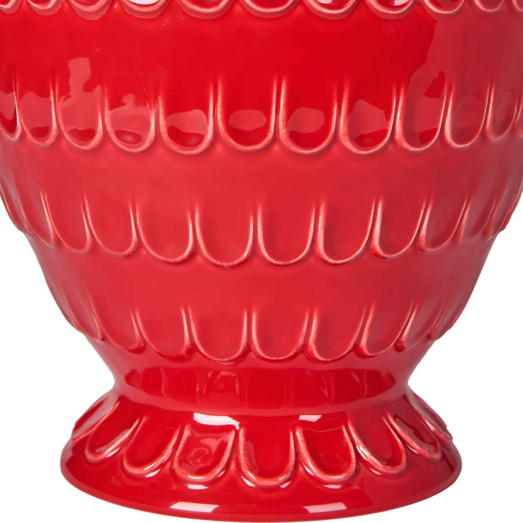 Tamera Ceramic Table Lamp Base in Red by Penny Morrison - Newport Lamp & Shade Company