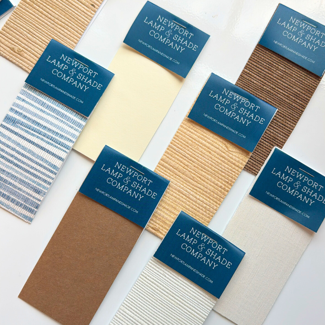 Special Order Tan Grasscloth HB18: 4" Top x 6" Bottom x 5" Slant - Newport Lamp & Shade Company