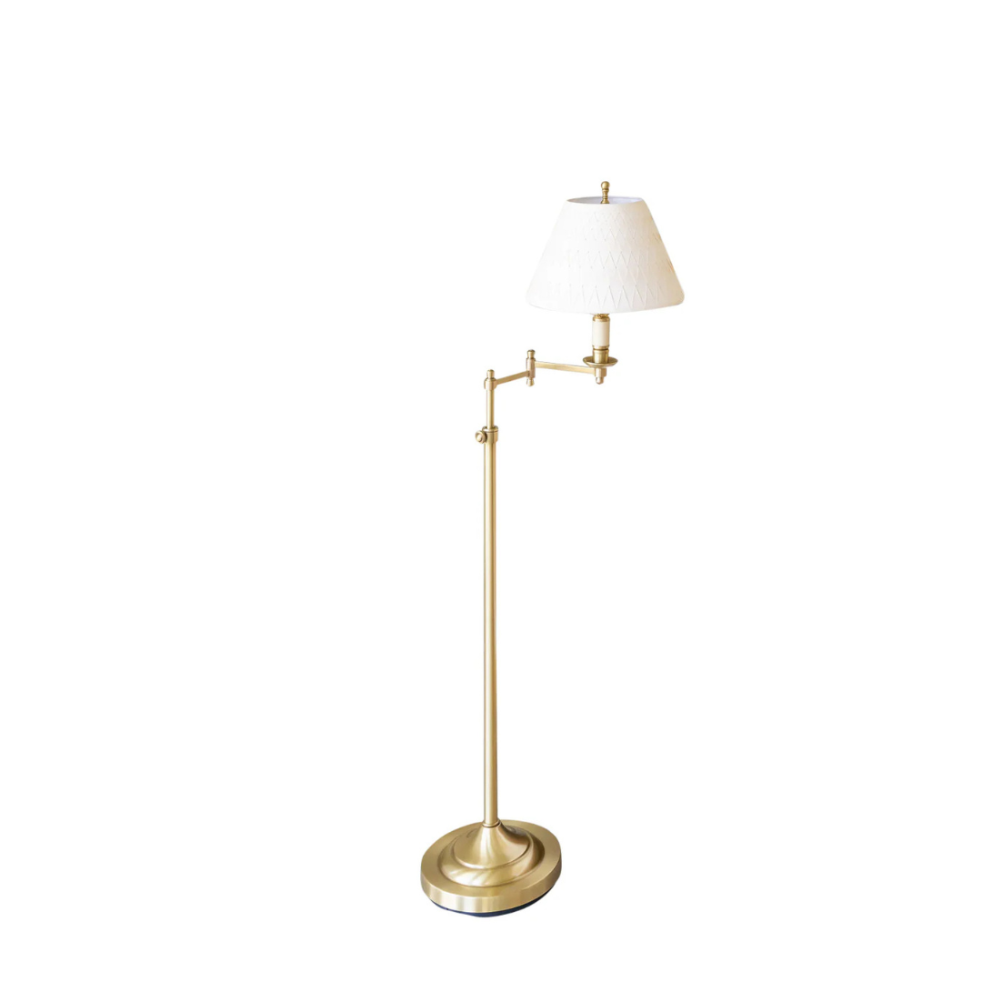 Swing Arm Floor Lamp with Adjustable Height - Newport Lamp & Shade Company