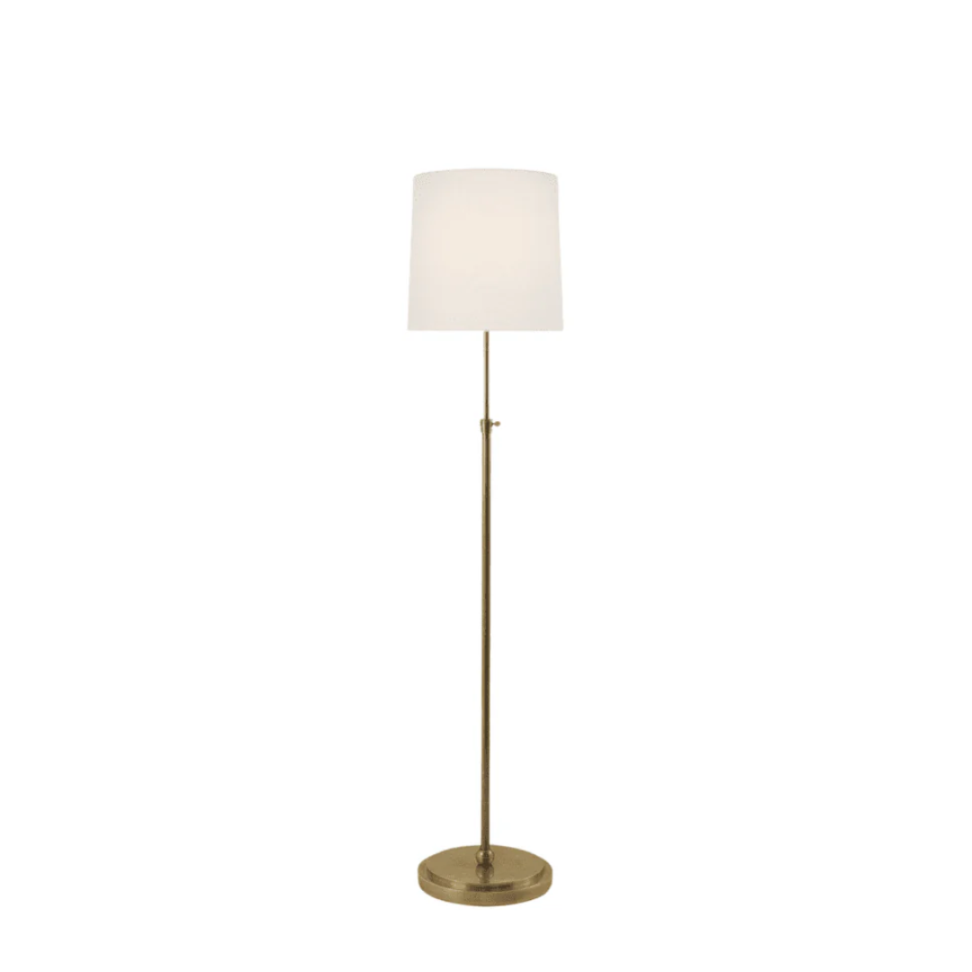 Bryant Floor Lamp in Antique Brass Finish - Newport Lamp & Shade Company