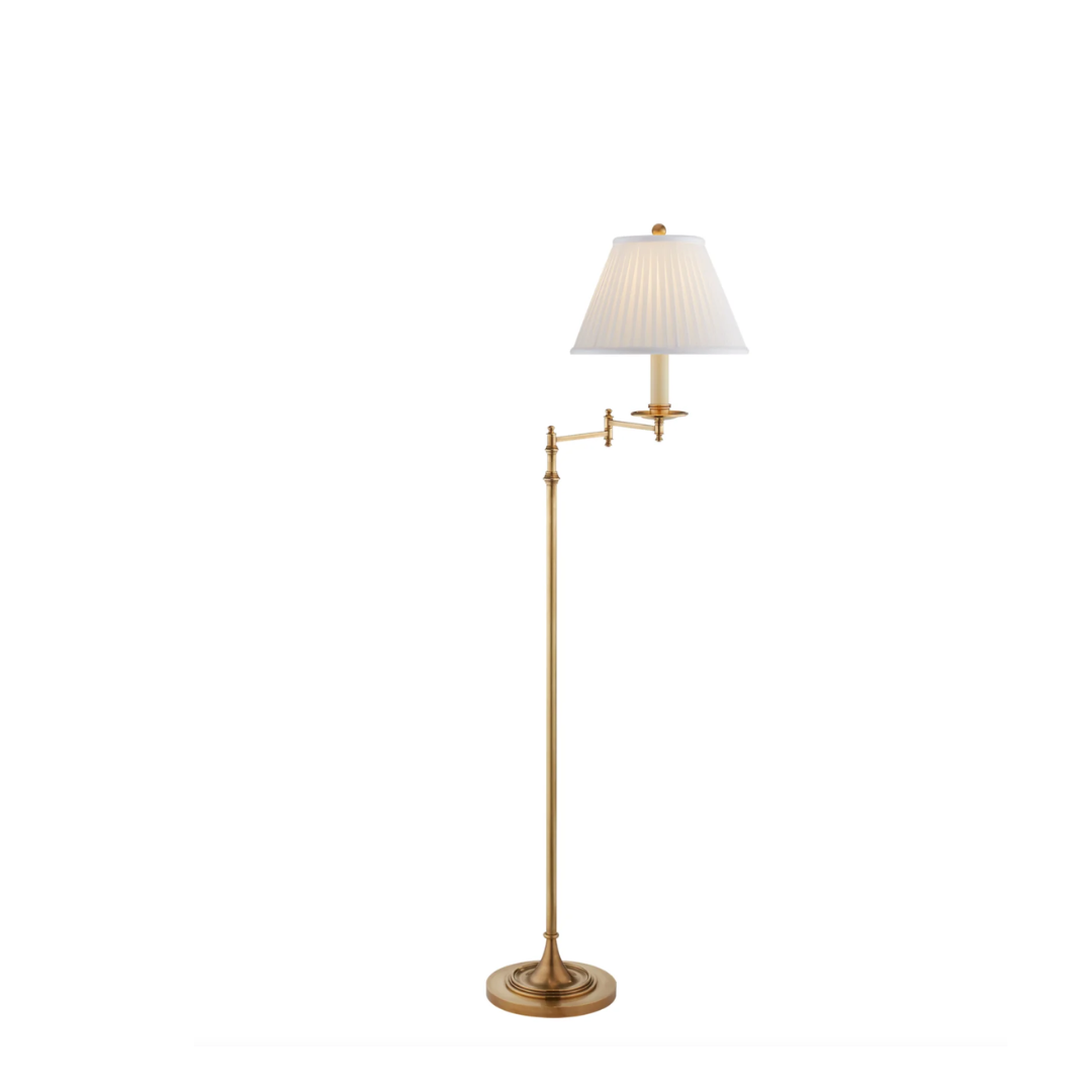 Dorchester Floor Lamp in Antique-Burnished Brass Finish Dorchester Floor Lamp in Antique-Burnished Brass Finish