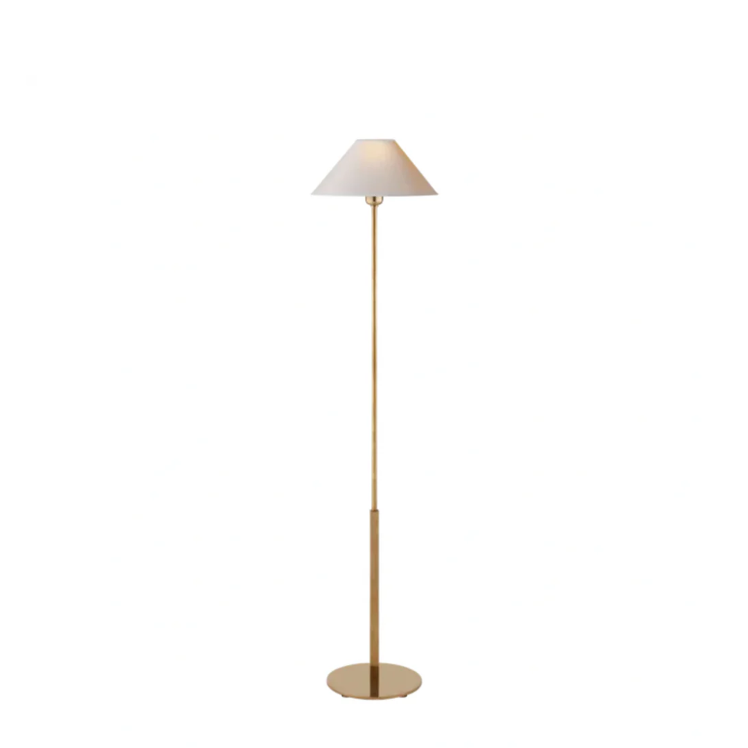 Hackney Floor Lamp with Flared Linen Lampshade - Newport Lamp & Shade Company