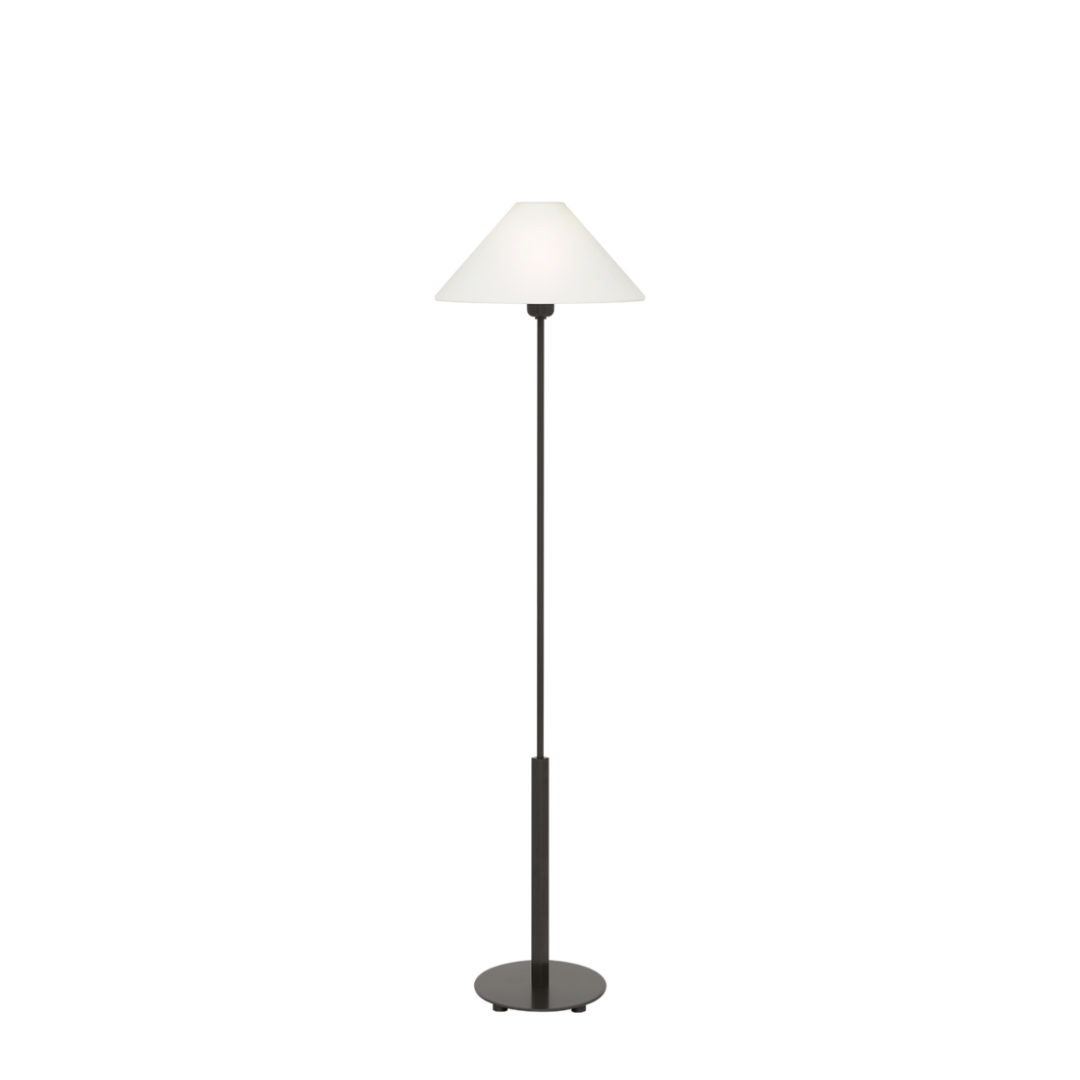 Hackney Floor Lamp with Flared Linen Lampshade - Newport Lamp & Shade Company