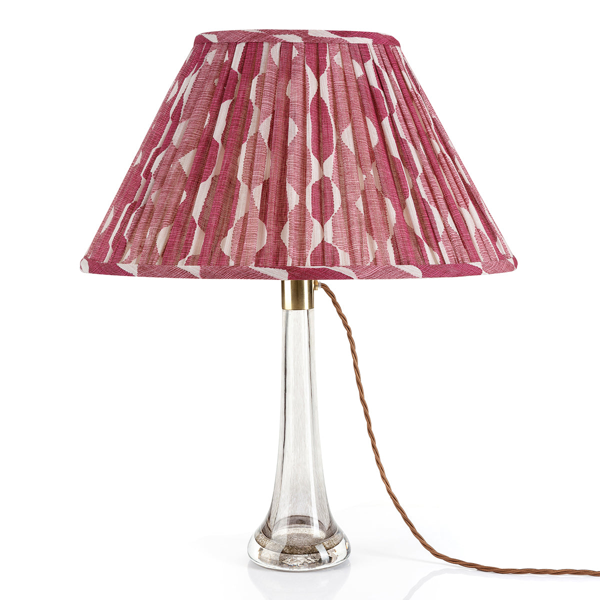 Oval Fermoie Lampshade - Fuchsia Whittle - Newport Lamp & Shade Company