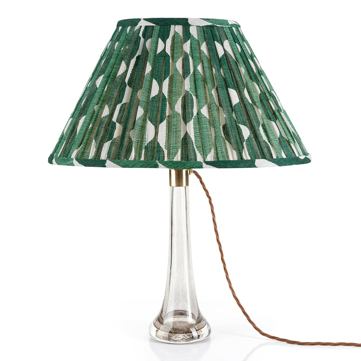 Oval Fermoie Lampshade - Green Whittle - Newport Lamp & Shade Company