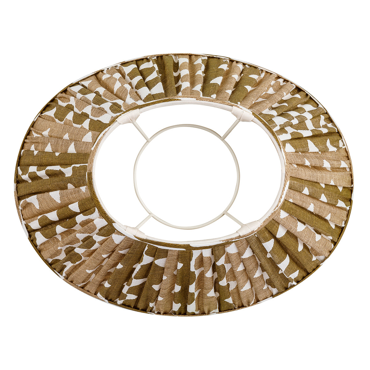 Oval Fermoie Lampshade - Neutral Whittle - Newport Lamp & Shade Company