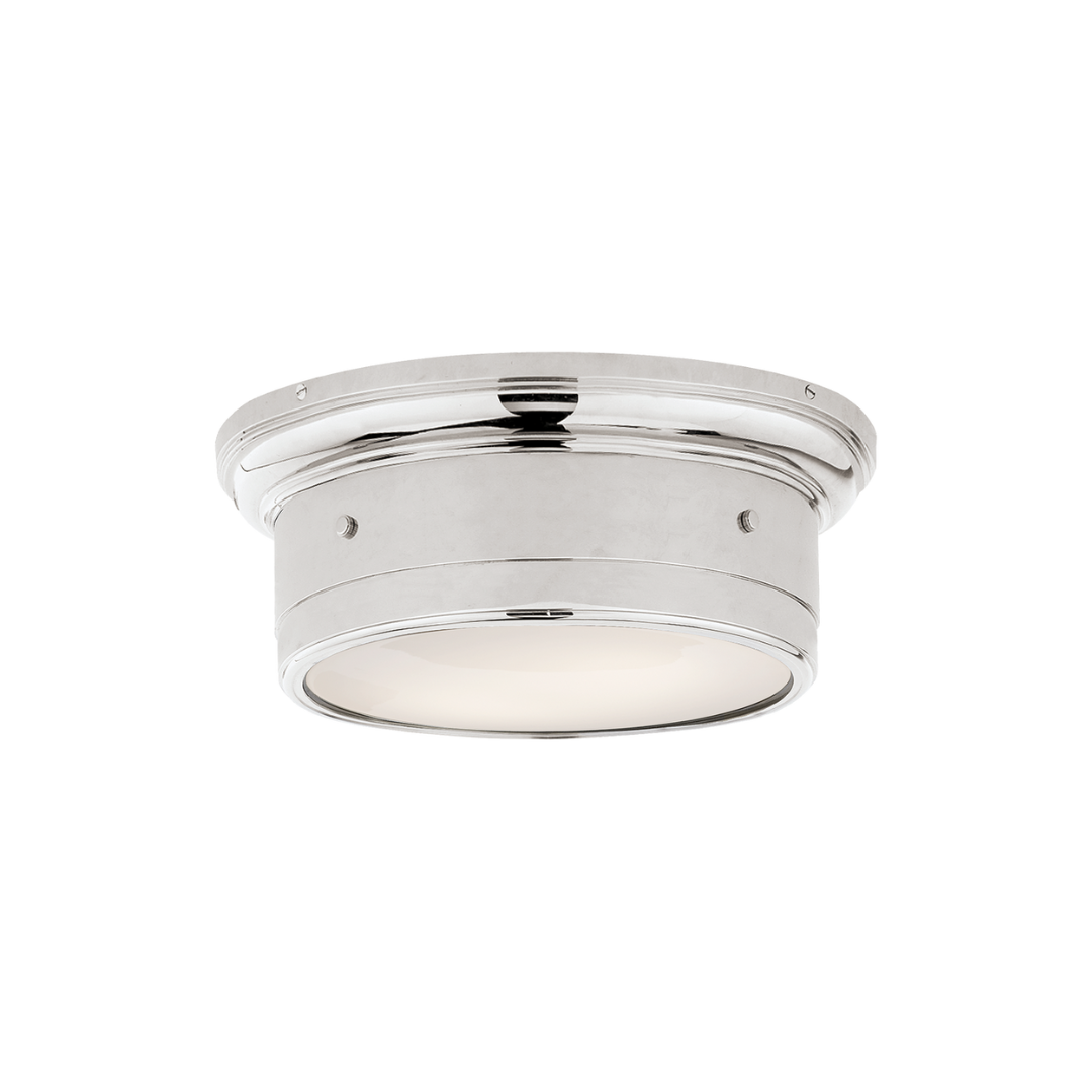 Siena Small Flushmount in Polished Nickel by Visual Comfort Item SS 4015PN-WG LAST CALL - Newport Lamp & Shade Company