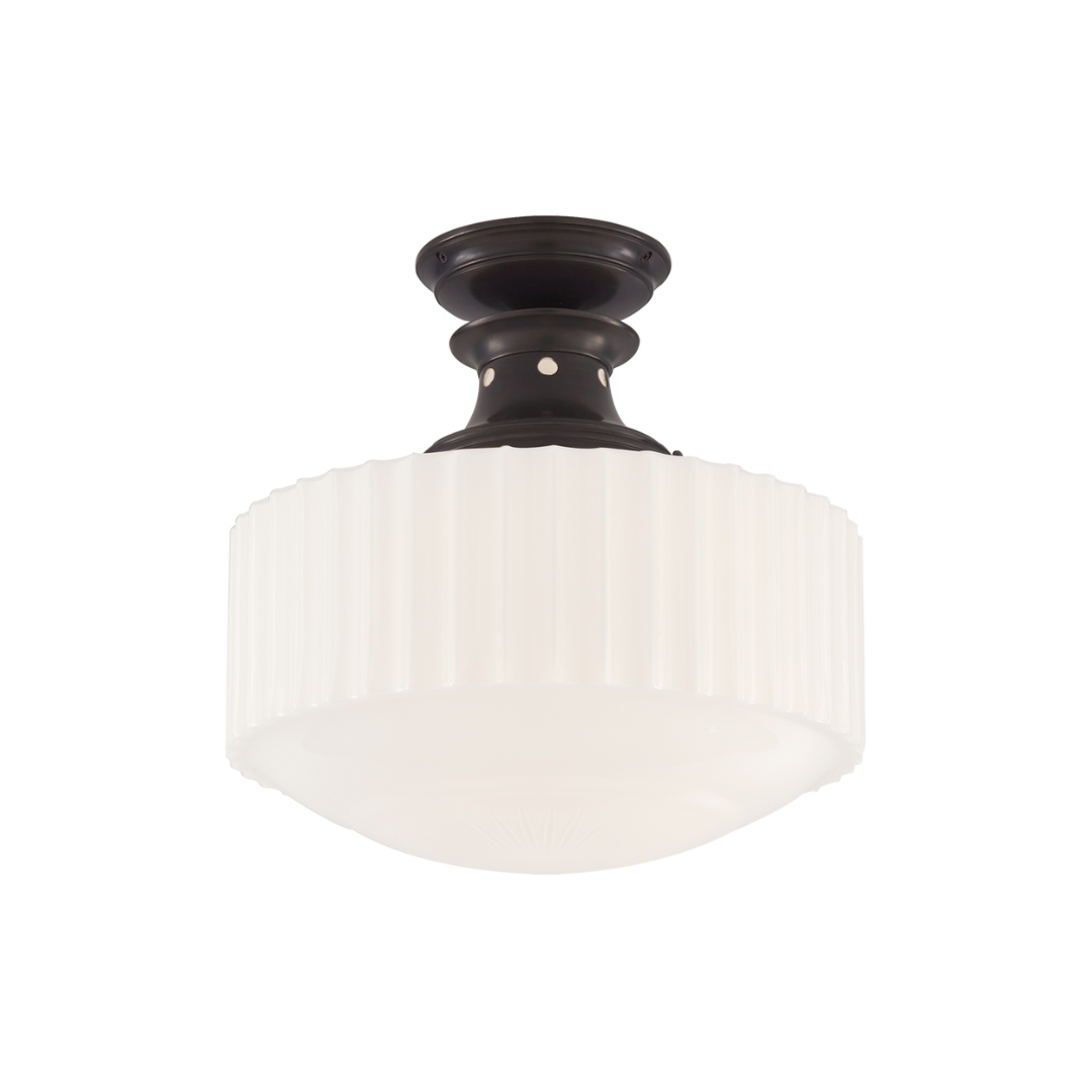Milton Road Flushmount in Bronze by Visual Comfort Item TOB 5150BZ-WG LAST CALL - Newport Lamp & Shade Company