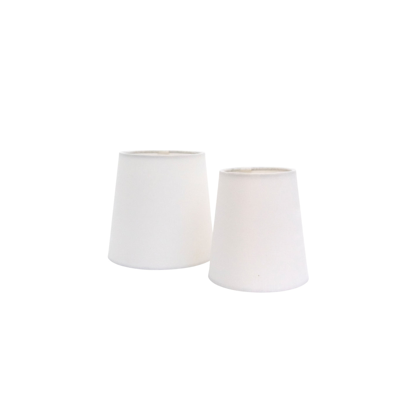 Linen Candle-Clip Lampshade with Rolled Edge | Newport Lamp And Shade | Located in Newport, RI