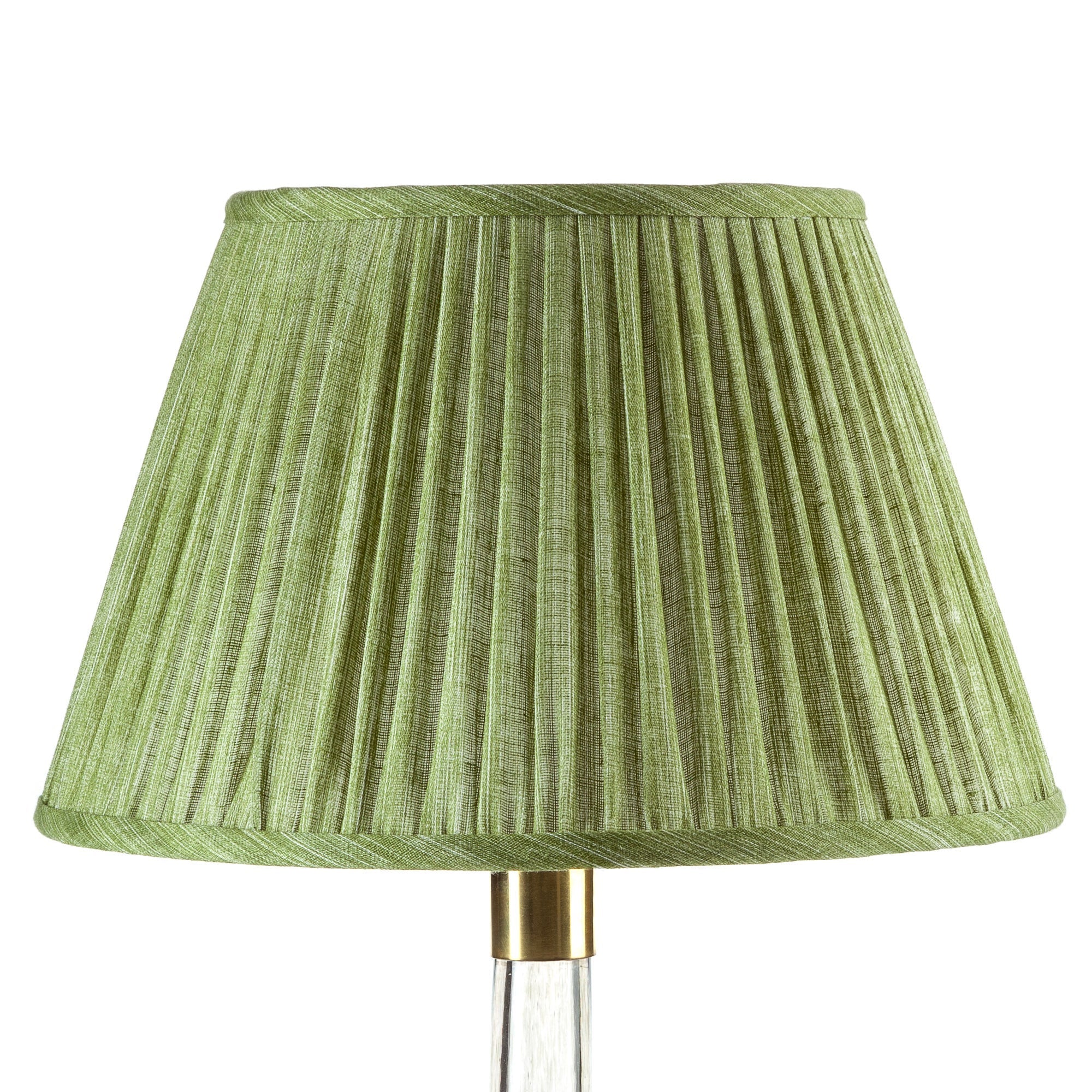 12" Fermoie Lampshade - Plain Linen in Kintyre Green - Newport Lamp & Shade Company