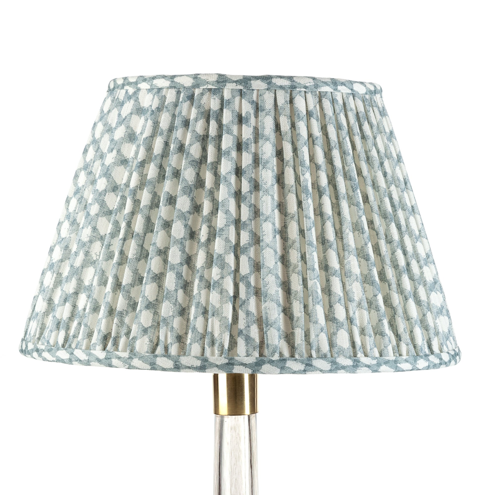 12" Fermoie Lampshade - Wicker in Light Blue - Newport Lamp & Shade Company