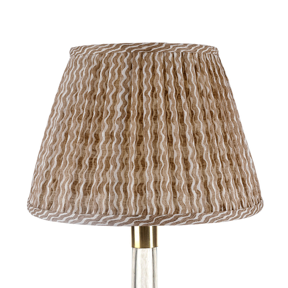 16" Fermoie Lampshade - Popple in Nut Brown - Newport Lamp & Shade Company