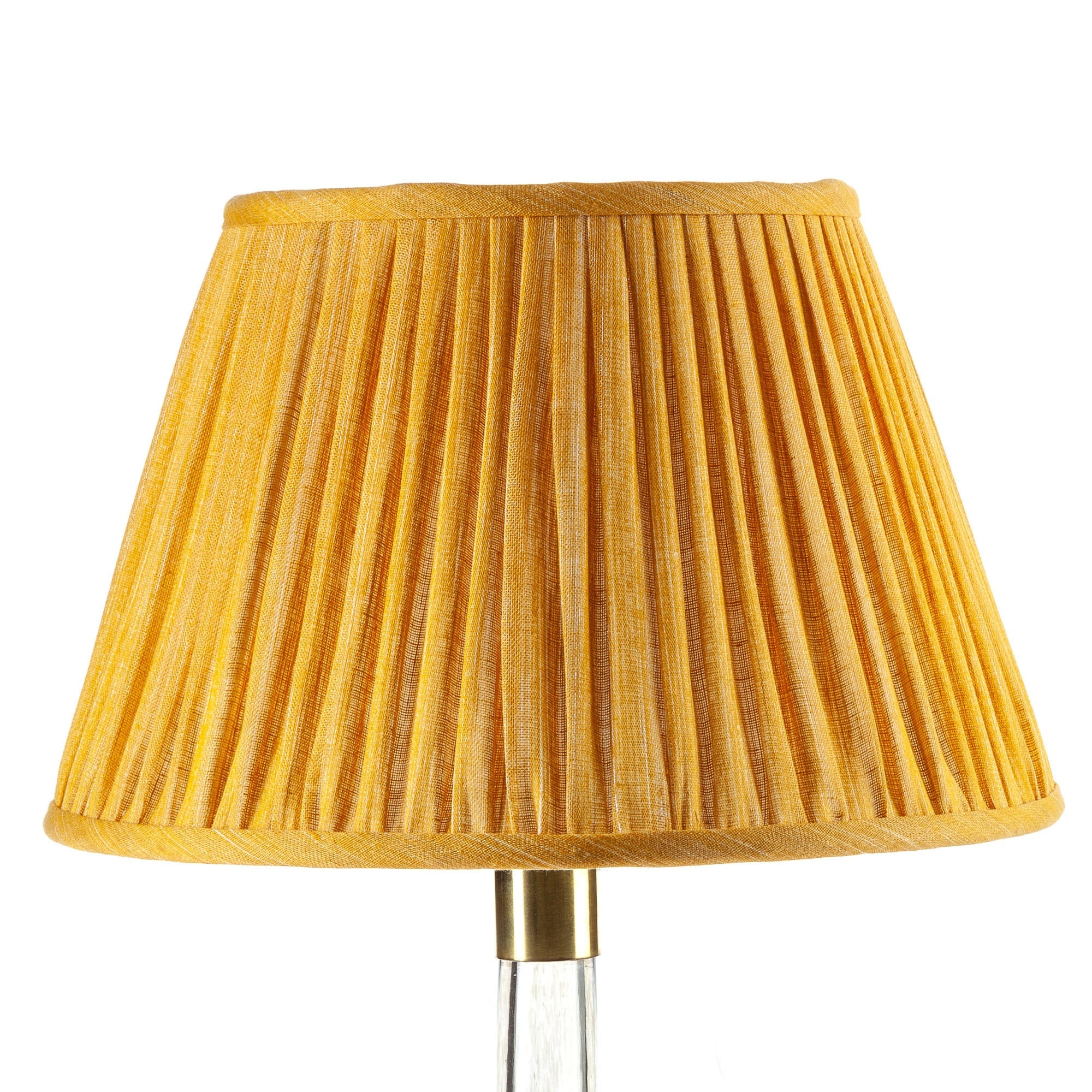 18" Fermoie Lampshade - Plain Linen in Club Yellow | Newport Lamp And Shade | Located in Newport, RI