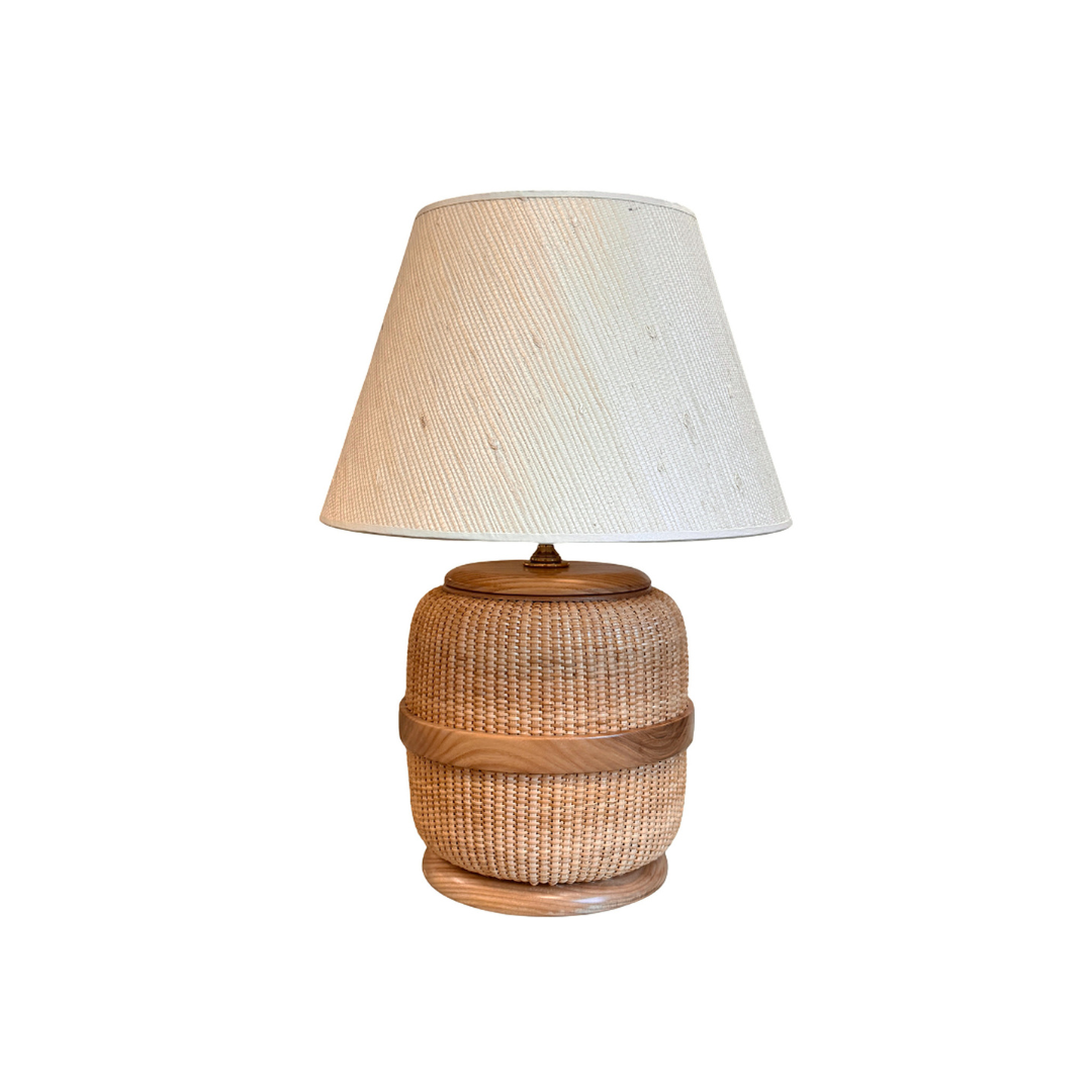 Nantucket Basket Barrel Lamp in Natural - Newport Lamp & Shade Company