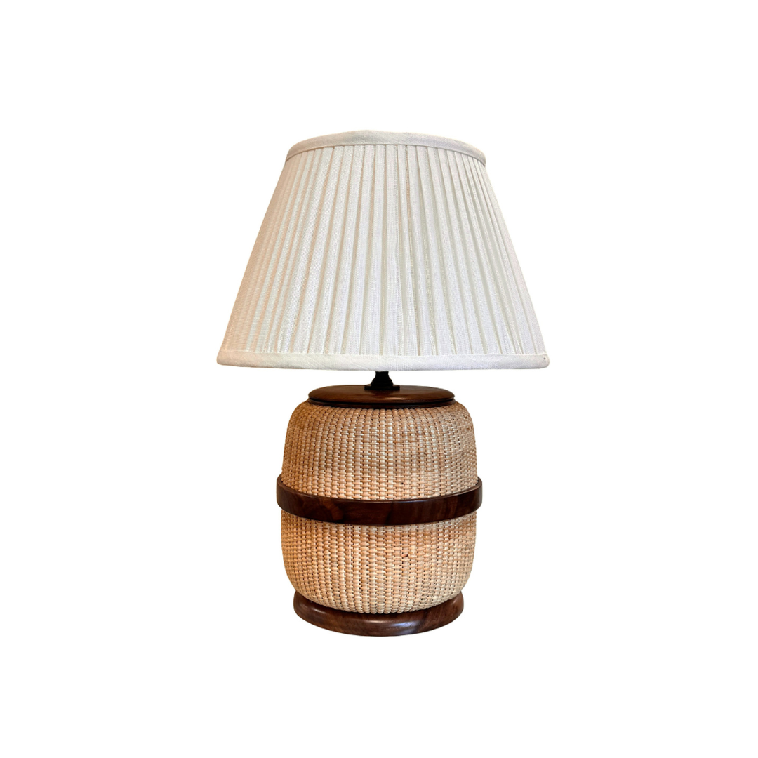 Nantucket Basket Barrel Lamp in Natural - Newport Lamp & Shade Company