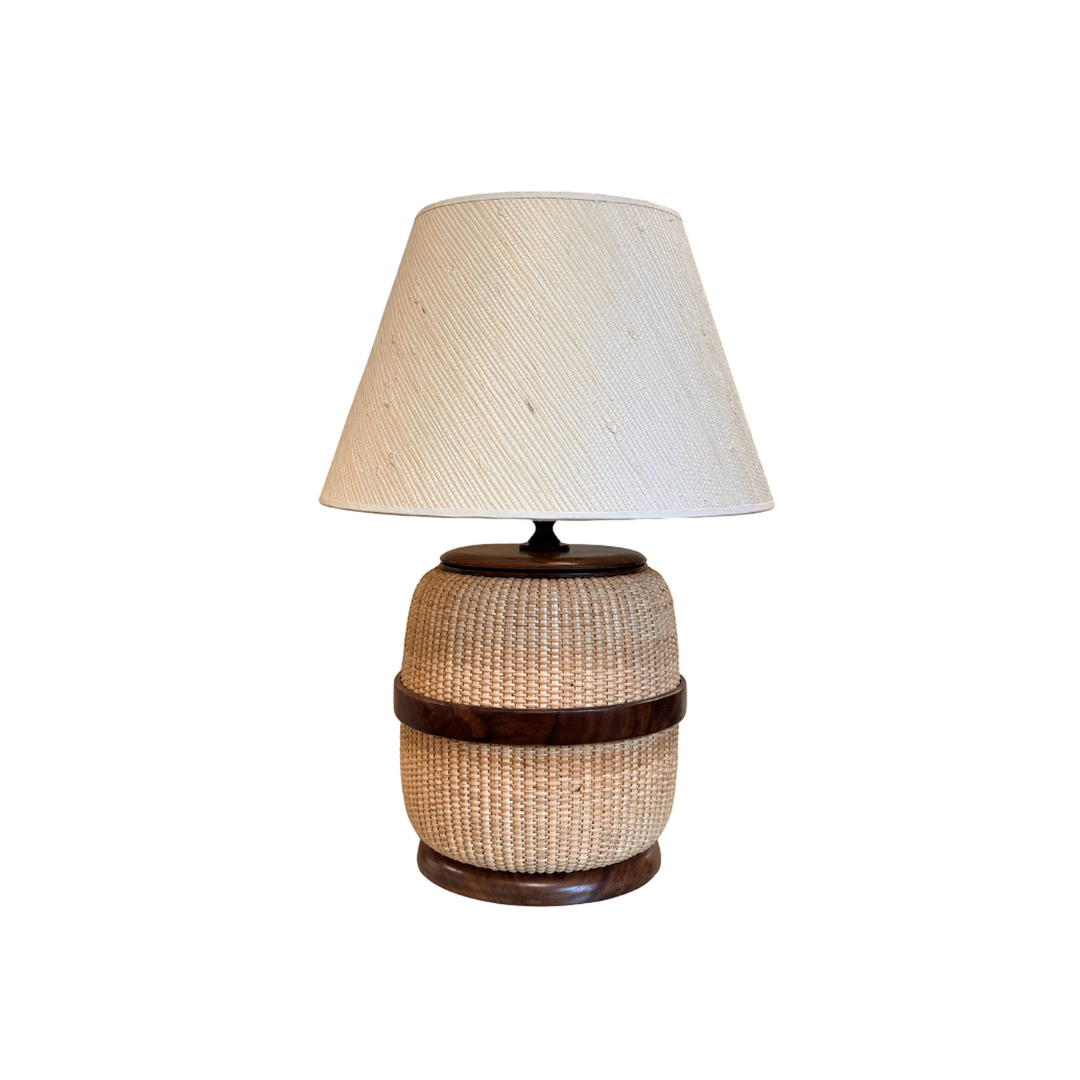 Nantucket Basket Barrel Lamp in Natural - Newport Lamp & Shade Company