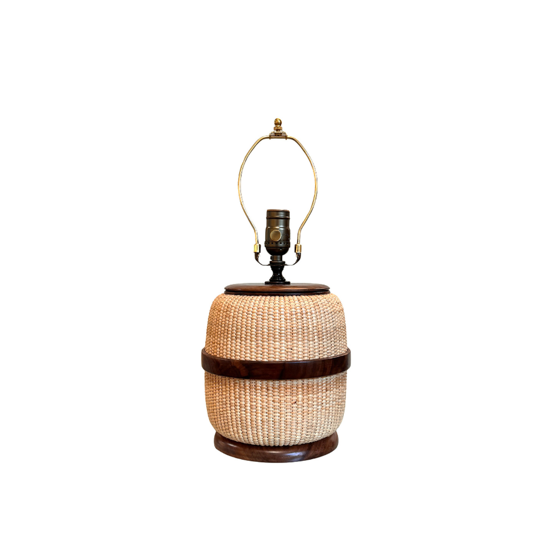 Nantucket Basket Barrel Lamp in Natural - Newport Lamp & Shade Company