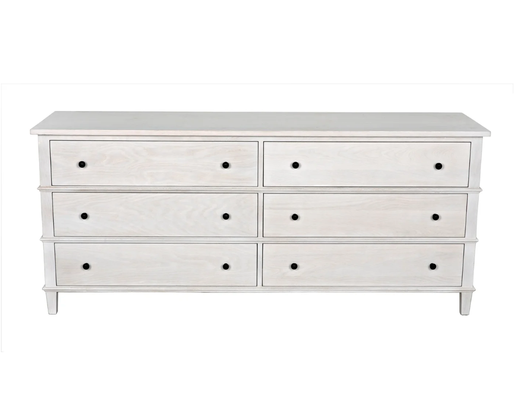 Double-Wide Chest of Drawers in a Washed Oak Finish | Newport Lamp And Shade | Located in Newport, RI