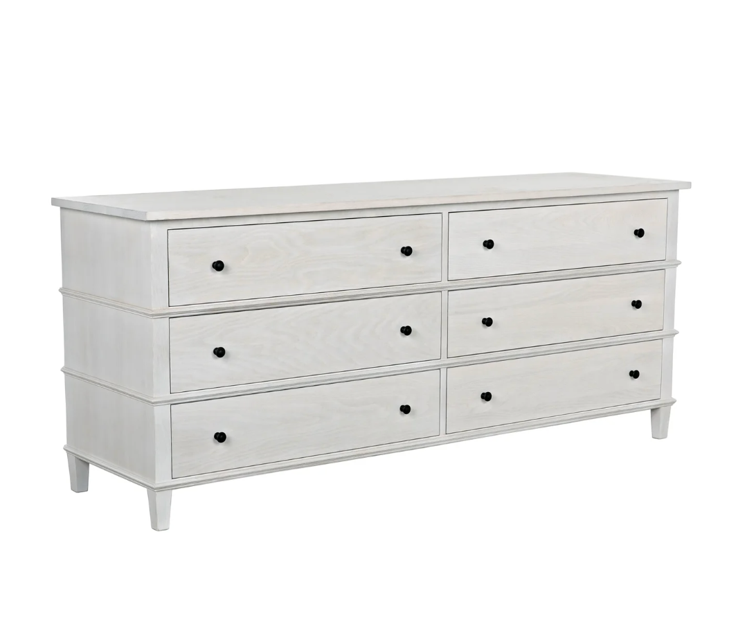 Double-Wide Chest of Drawers in a Washed Oak Finish