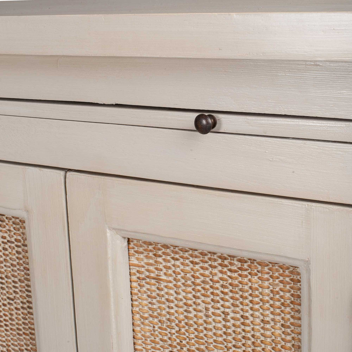 Smith Cabinet with Rattan Inset | Newport Lamp And Shade | Located in Newport, RI